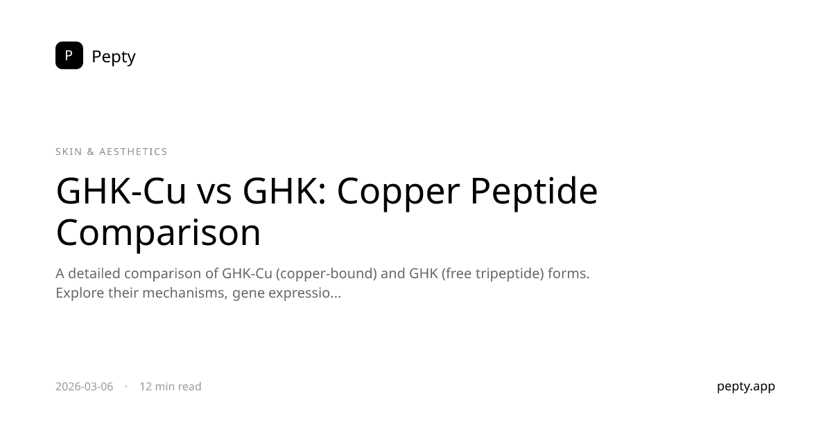 GHK-Cu vs. GHK: Vergleich der Kupfer-Peptide | Pepty Blog | Pepty