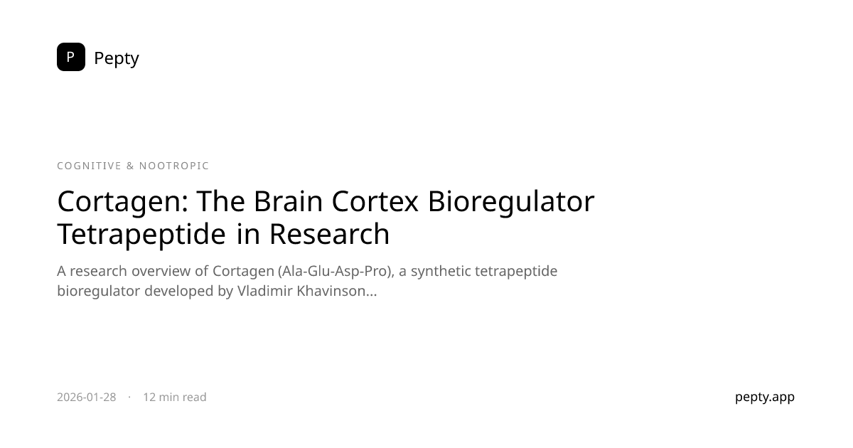 Cortagen: El Tetrapéptido Biorregulador de la Corteza Cerebral en ...