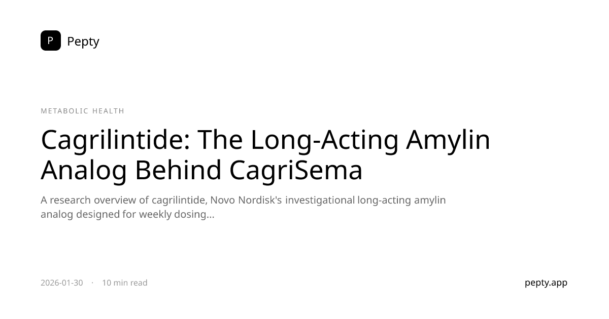 Cagrilintide : L'Analogue de l'Amyline à Action Prolongée Derrière ...